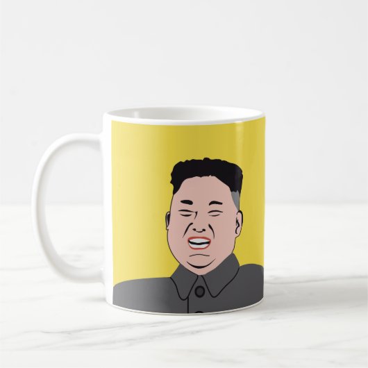 Laughing Kim Jong-un - twee beelden Koffiemok (Links)