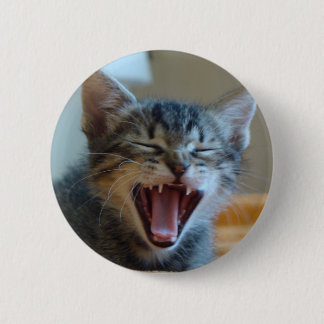 Laughing Kitten Ronde Button 5,7 Cm