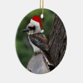 Laughing Kookaburra Bird Kerstrode kerstkerstkerst Keramisch Ornament (Rechts)