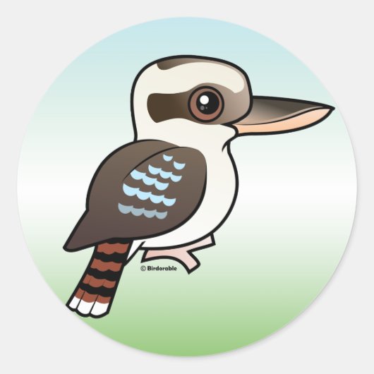 Laughing Kookaburra Ronde Sticker (Voorkant)
