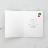 Laughing Leprechaun St Patrick's Day Kaart (Binnen)