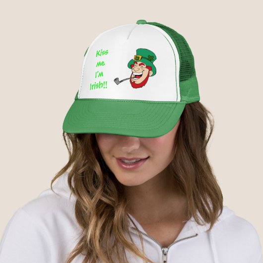 Laughing Leprechaun St Patrick's Day Trucker Pet (In situ)