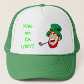 Laughing Leprechaun St Patrick's Day Trucker Pet (Voorkant)