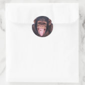 Laughing Monkey Ronde Sticker (Tas)