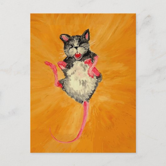 Laughing Mouse Briefkaart (Voorkant)