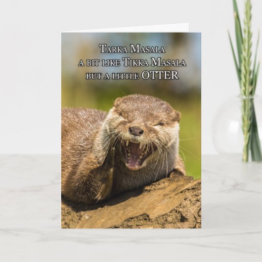 Laughing Otter Leuke Verjaardag Wenskaart Humor Kaart (Voorkant)