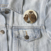 Laughing Owl  Illustratie Ronde Button 5,7 Cm (In situ)