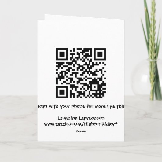 Laughing Paddy - St Patrick's Day Metallic Effect Kaart (Achterkant)