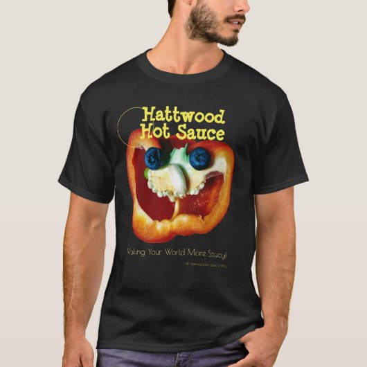Laughing Pepper Face by Hattwood Hot Sauce T-Shirt (Voorkant)