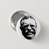 Laughing President Theodore Teddy Roosevelt Button (Voorkant /achterkant)