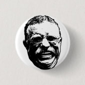 Laughing President Theodore Teddy Roosevelt Button (Voorkant)