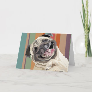 Laughing Pug personaliseerbaar wenskaart Kaart