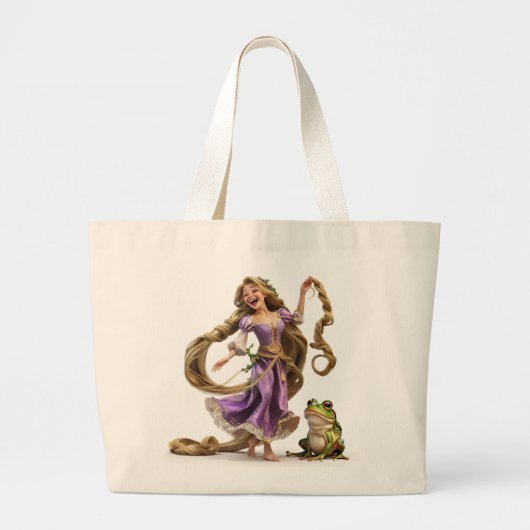 Laughing Rapunzel Grote Tote Bag (Voorkant)