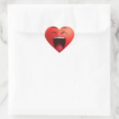 Laughing Red Heart Expression Sticker (Tas)