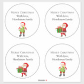 Laughing Santa Claus Custom-Cut Vinyl Sticker (Vel)