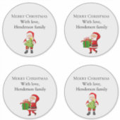 Laughing Santa Claus Custom-Cut Vinyl Sticker (Voorkant)