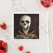 Laughing Skeleton Halloween Paper Servet (Insitu)