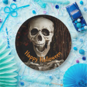 Laughing Skeleton Halloween Papieren Bordje (Feest)