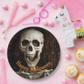 Laughing Skeleton Halloween Papieren Bordje (Feest)