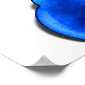 Laughing Skeleton Woman in Blue Bonnet Poster (Hoek)