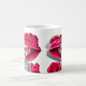 Laughing Skeleton Woman in Red Bonnet Koffiemok (Center)