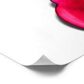 Laughing Skeleton Woman in Red Bonnet Poster (Hoek)