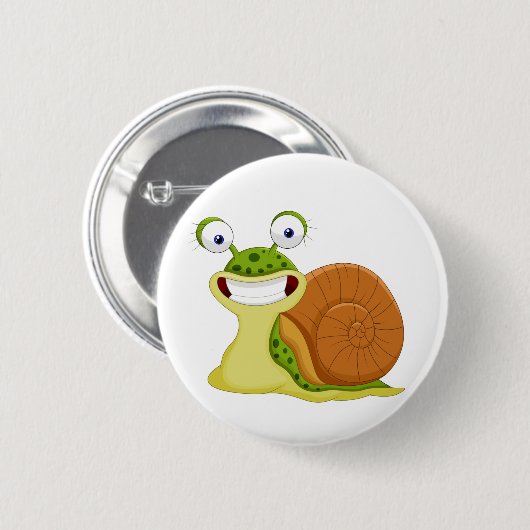 Laughing Snail Ronde Button 5,7 Cm (Voorkant /achterkant)