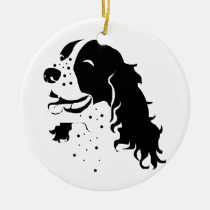 Laughing Spaniel Keramisch Ornament