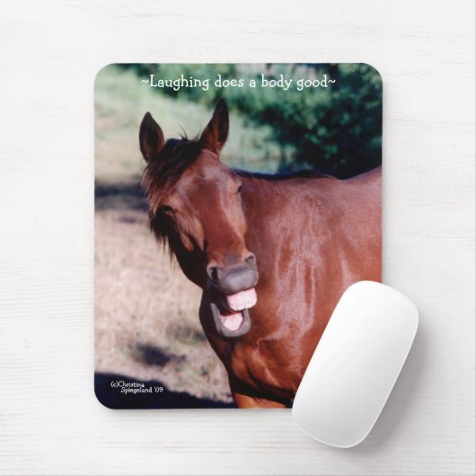 Laughing Standardbred Horse Mousepad Muismat (Met muis)