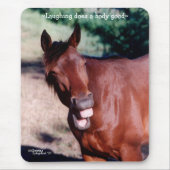Laughing Standardbred Horse Mousepad Muismat (Voorkant)
