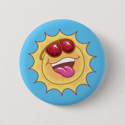 Laughing Sun Ronde Button 5,7 Cm (Voorkant)