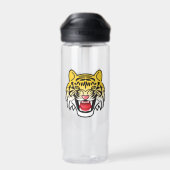 Laughing Tiger Face Artwork Waterfles (Achterkant)
