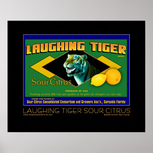 Laughing Tiger Sour Citrus fine art poster (Voorkant)