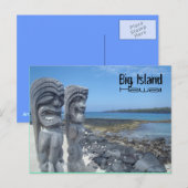 Laughing tikis Hawaii Big Island briefkaart (Voorkant / Achterkant)