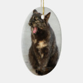 Laughing Tortoiseshel kattenversiering Keramisch Ornament (Rechts)