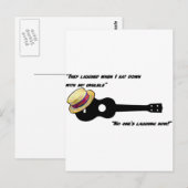 Laughing Ukulele Briefkaart (Voorkant / Achterkant)