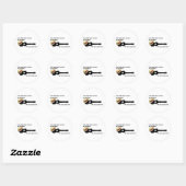 Laughing Ukulele Ronde Sticker (Vel)
