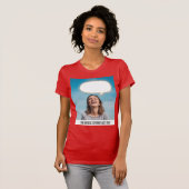 Laughing Woman With Speech Bubble Universe Humor T-shirt (Voorkant volledig)