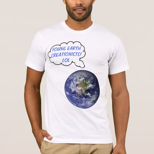 Laughing Young Earth T-shirt (Voorkant)