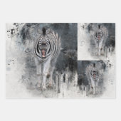 Laughing Zebra Wildlife Decoupage Papier Inpakpapier Vel (Voorkant 3)
