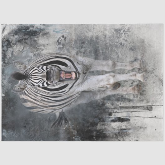 Laughing Zebra Wildlife Decoupage Tissuepapier (Voorkant)