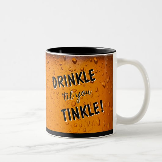 Laughs! Beer drinking humor fun mug Tweekleurige Koffiemok (Rechts)