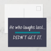 Laughs Last Get it Funny Novelty Humor Briefkaart (Voorkant / Achterkant)
