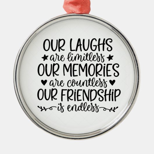*LAUGHS, MEMORIES EN VRIENDSCHAP* ORNAMENT (Voorkant)