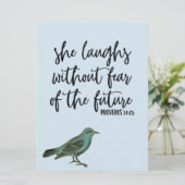 Laughs without Fear Proverbs Wenskaart (Staand voorkant)