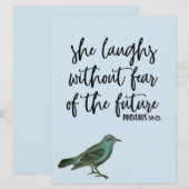 Laughs without Fear Proverbs Wenskaart (Voorkant / Achterkant)