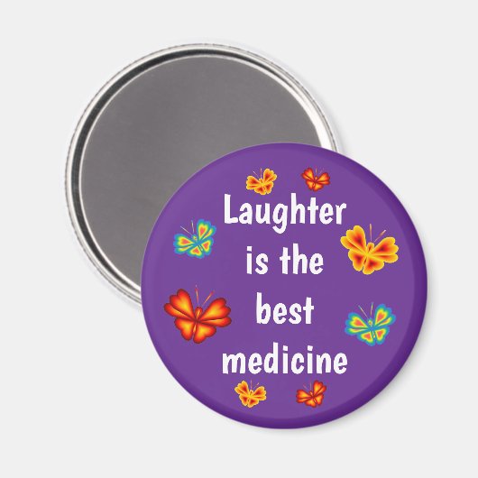 Laughter is the best medicine magnet 251123 (Voorkant / Achterkant)