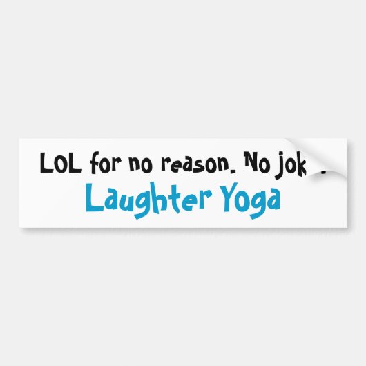 Laughter Yoga LOL Bumpersticker (Voorkant)