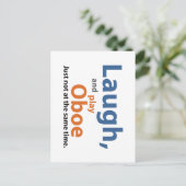 Laugn en Play Oboe Briefkaart (Staand voorkant)