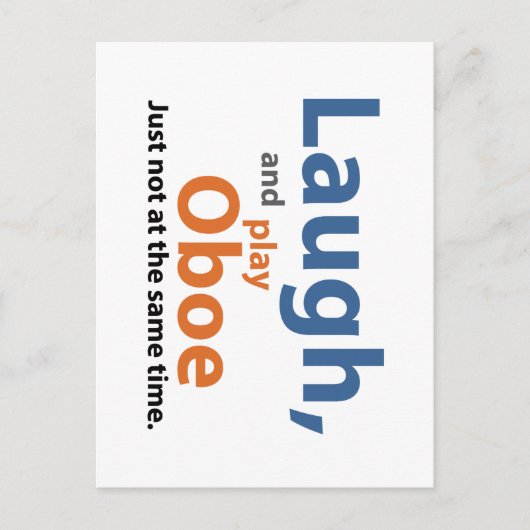 Laugn en Play Oboe Briefkaart (Voorkant)